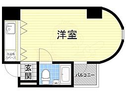 プレアール北梅田 ワンルームの間取図画像