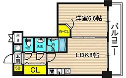 アルグラッド福島West 1LDKの間取図画像