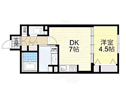 アルグラッド野田駅前 1DKの間取図画像