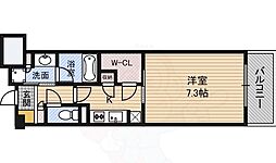 パークアクシスうつぼ公園 1Kの間取図画像