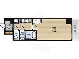 ファーストステージウメダWEST 1Kの間取図画像