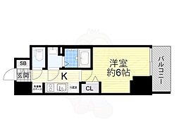 プレサンス福島吉野MENAGE 1Kの間取図画像