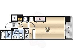 SKFUKUSHIMAGARDENSUITE ワンルームの間取図画像