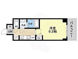プレサンス福島ミッドエル 1Kの間取図画像