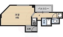 サンフラット2 1Kの間取図画像