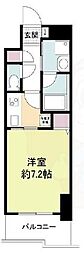 ビエラコート天神橋 1Kの間取図画像
