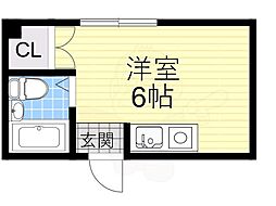 アルバトロス ワンルームの間取図画像