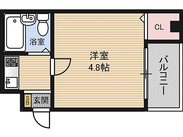 ウィスタリア野田 ｜大阪府大阪市福島区大開１丁目(賃貸マンション1K・4階・13.58㎡)の写真 その2