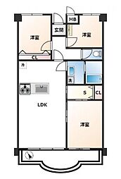 ストークマンション南浦和 3SLDKの間取図画像