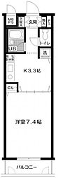 日神パレステージ南林間 1DKの間取図画像