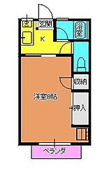 ハイツ愛 1Kの間取図画像