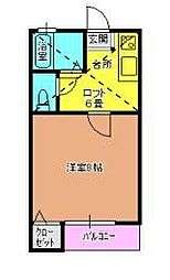 山久ハイツ 1Kの間取図画像