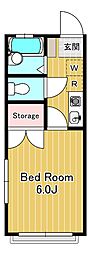 ジュネスプレハレンス 1Kの間取図画像