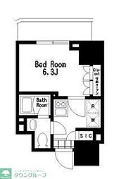 レジディア大森III 14階1Kの間取り