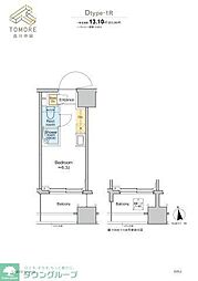 TOMORE品川中延 ワンルームの間取図画像