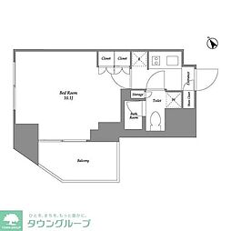 シーズンフラッツ大森西 ワンルームの間取図画像