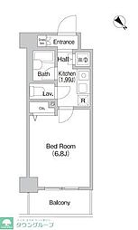 PRIMEURBANオオモリ 1Kの間取図画像