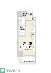 エアフレックス羽田 ワンルームの間取図画像