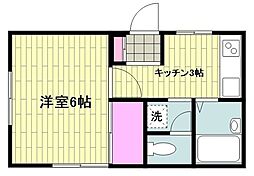 シルエーラパークサイド 1Kの間取図画像