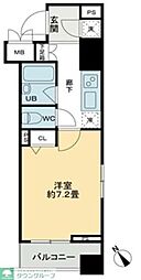 クロスレジデンス蒲田 1Kの間取図画像