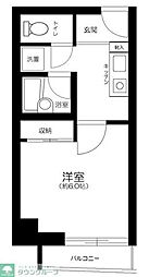 シンシア千鳥町 1Kの間取図画像