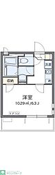 フローラ大森南 1Kの間取図画像