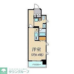 クリオ五反田 ワンルームの間取図画像