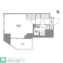 シーズンフラッツ大森西 1Kの間取図画像