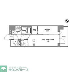 シーズンフラッツ大森西 1SLDKの間取図画像