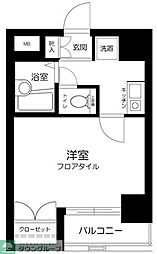 エスコート大森 1Kの間取図画像