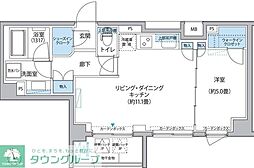 プラネソシエ大森山王 1LDKの間取図画像