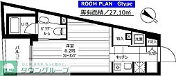 レックス多摩川レジデンス ワンルームの間取図画像