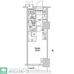 COMFORIA蒲田 ワンルームの間取図画像