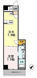 HillFlatOsaki 1LDKの間取図画像