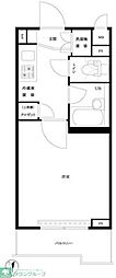 ルーブル大鳥居 1Kの間取図画像