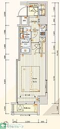 MAKESDESIGN蒲田WEST 1Kの間取図画像