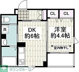 エクラス大森 1DKの間取図画像