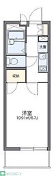 リバティハイム 1Kの間取図画像