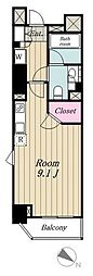 COMFORIA蒲田 ワンルームの間取図画像
