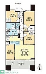 ブランズシティ品川勝島 4LDKの間取図画像