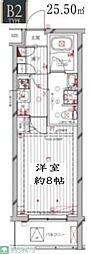 レガリス洗足池 1Kの間取図画像