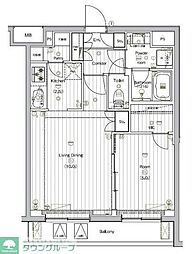 THEPREMIUMCUBEGOSAKI 1LDKの間取図画像