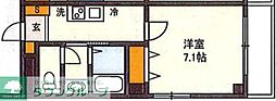 第66シンエイビル 1Kの間取図画像