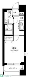 リファイズ品川南 1Kの間取図画像