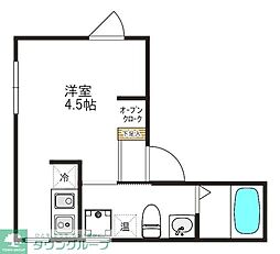 トライベッカ武蔵小山 ワンルームの間取図画像