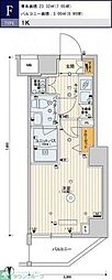 スカイコート品川パークサイド2 1Kの間取図画像
