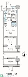 PARKAXIS蒲田 1DKの間取図画像