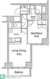 プラウドフラット蒲田2 1LDKの間取図画像