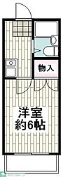レオパレス六郷土手 1Kの間取図画像