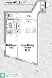 品川区南大井1丁目マンション 1LDKの間取図画像